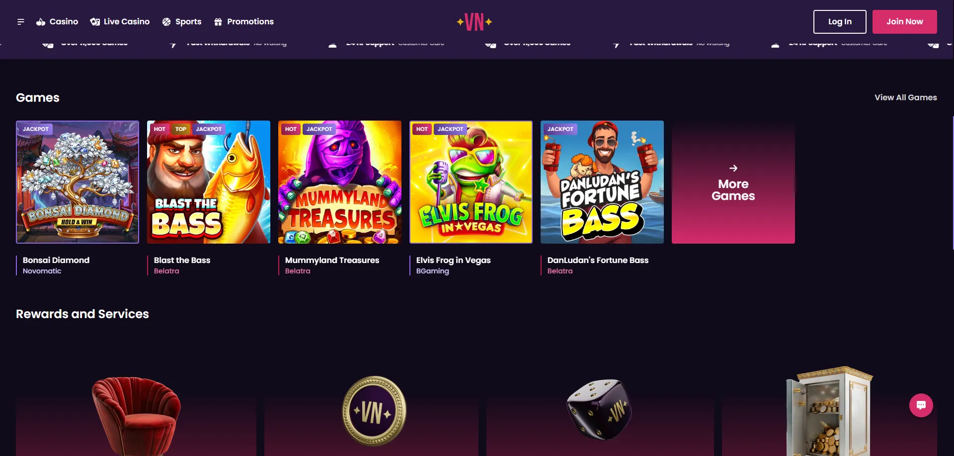 Vegas Now Casino wöchentliche VIP-Boni und Cashback-Angebote für treue Spieler
