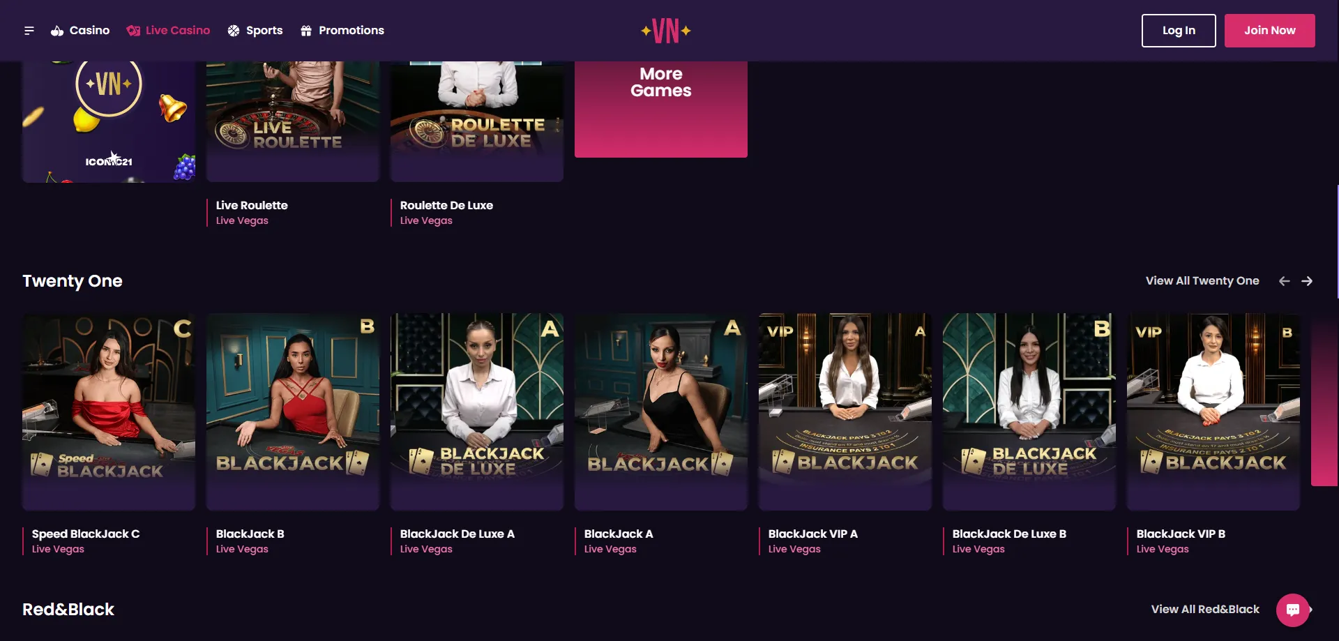 Vegas Now Live Casino mobil – Roulette und Blackjack unterwegs spielen